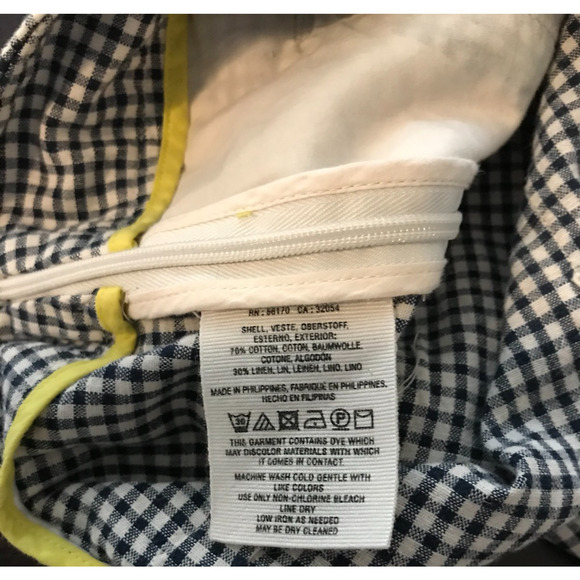 Anthropologie Cartonnier Tie-Waist Black/White Gingham Trousers - Size 10 - Picture 9 of 10